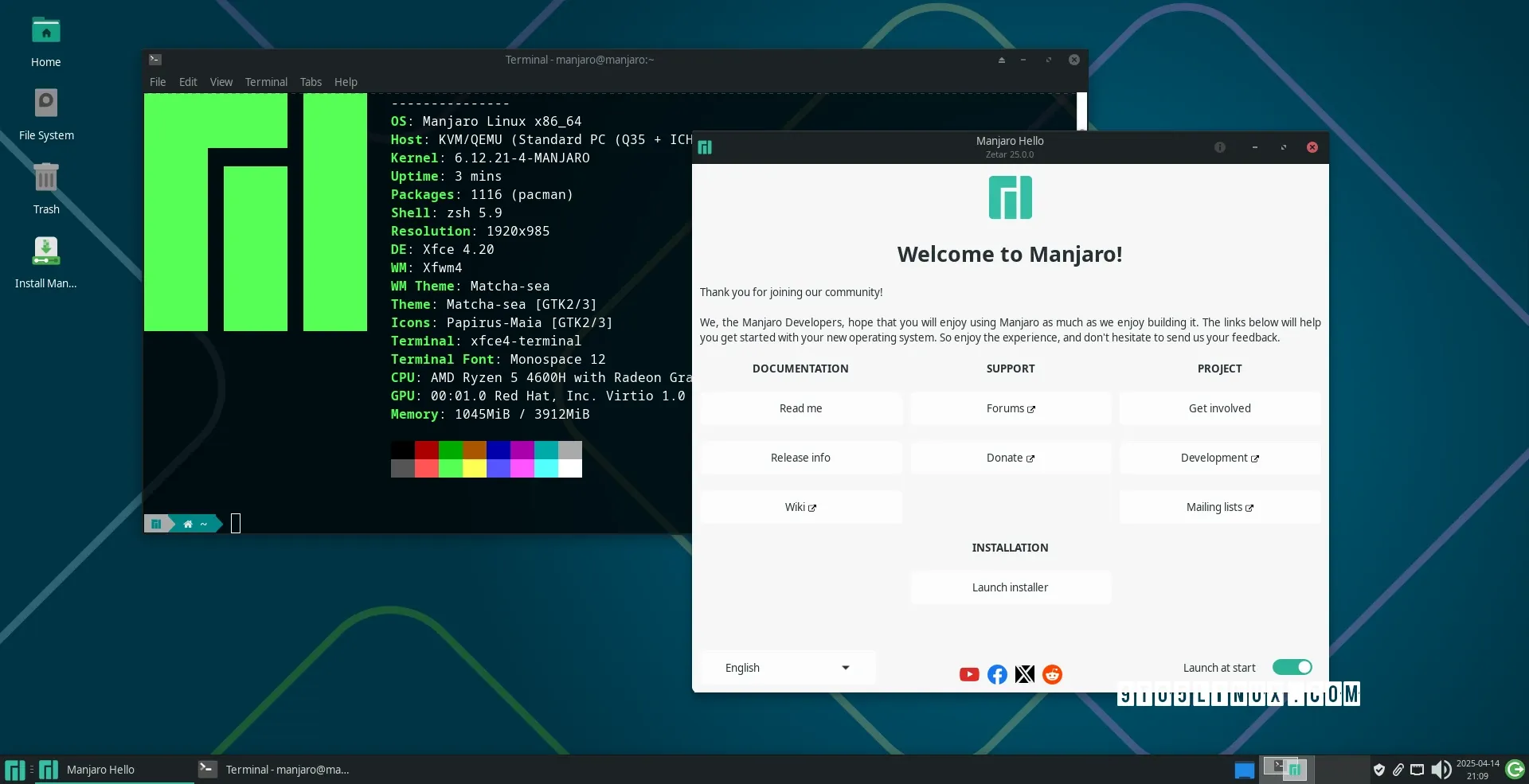 Manjaro 25,0 "Zetar" släppt